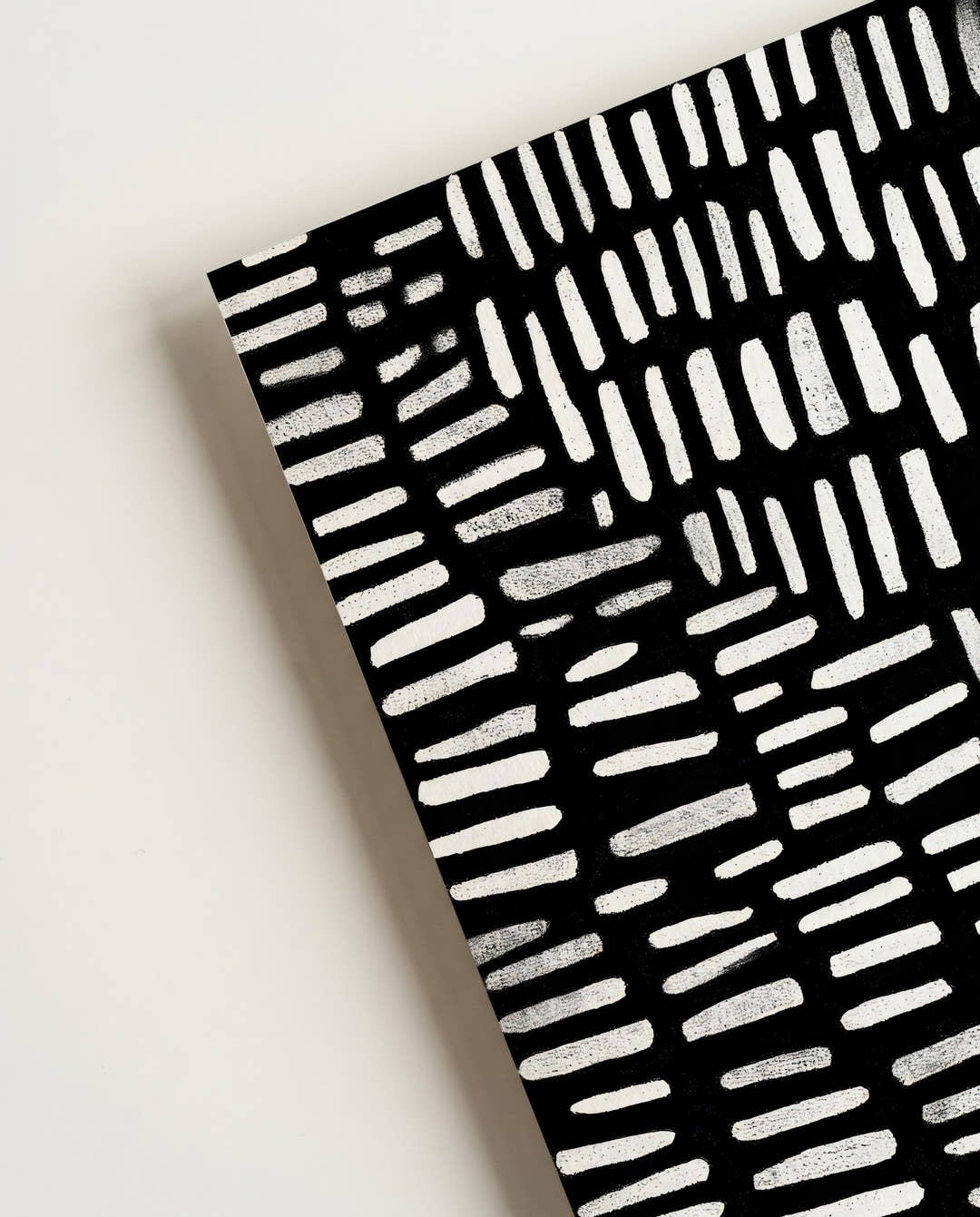 Strukturierte Minimal Art Wandbild – Black Interval