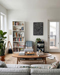 Strukturierte Minimal Art Wandbild – Black Interval