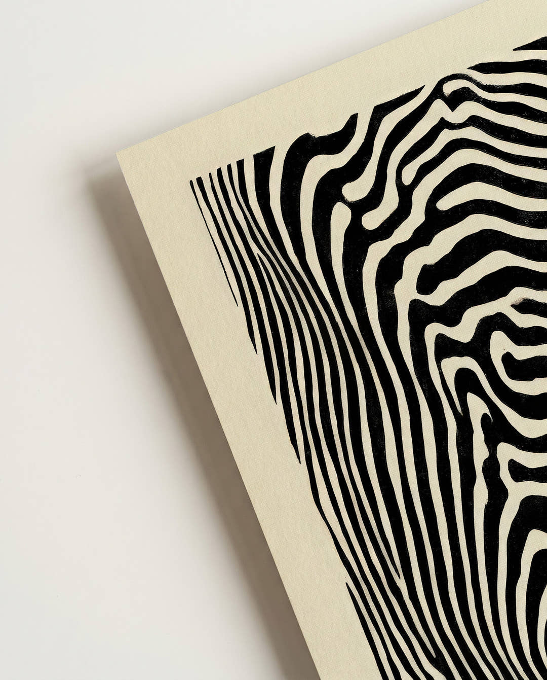 Minimalistisches Linien Kunst Poster – Black Silence