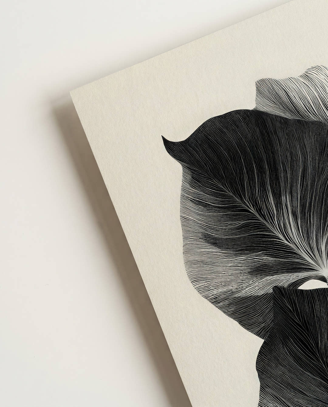Modernes Schwarz Weiß Natur Poster – Black Waveform