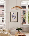 Minimalistisches Pflanzen Poster Blau – Blue Branches