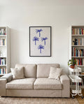 Minimalistisches Pflanzen Poster Blau – Blue Branches