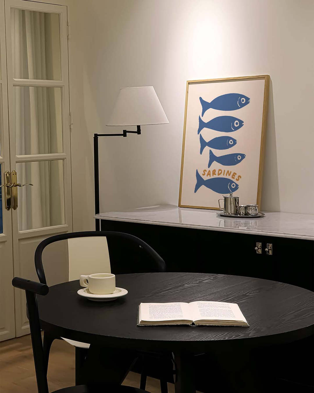 Maritimes Fisch Poster modern – Blue Fish Market