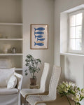 Maritimes Fisch Poster modern – Blue Fish Market