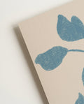 Minimalistisches Blatt Poster Blau – Blue Leaves