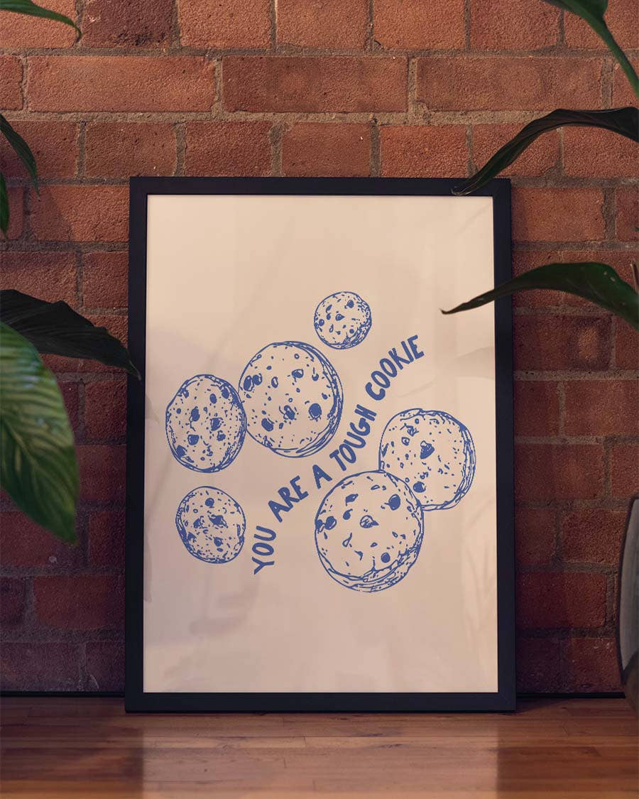Modernes Beeren Muster Poster – Blueberries