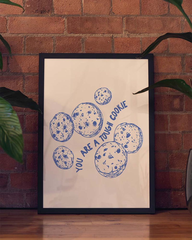 Modernes Beeren Muster Poster – Blueberries