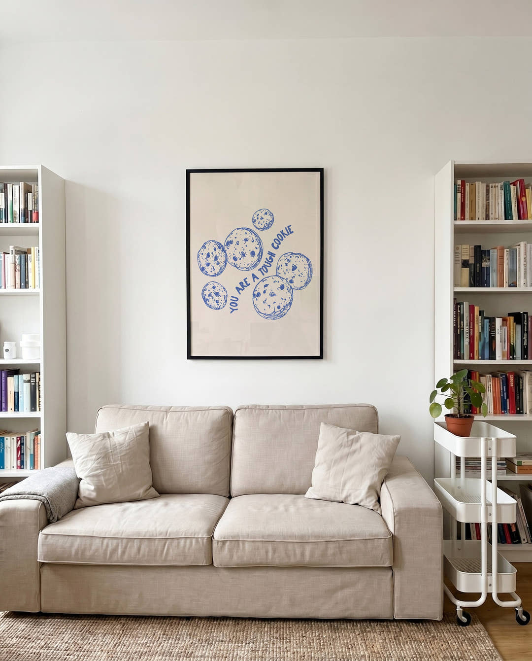 Modernes Beeren Muster Poster – Blueberries