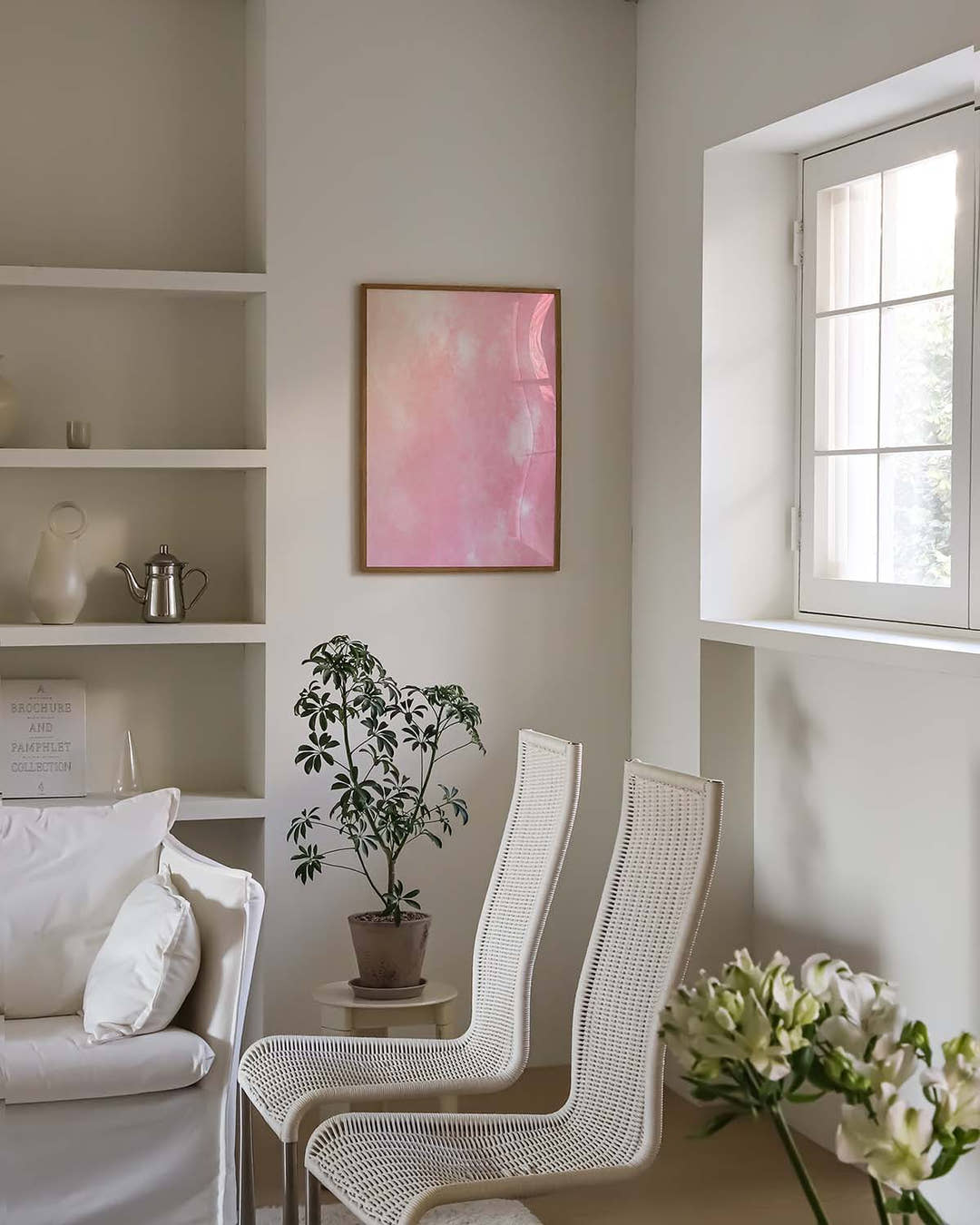 Modernes Farbverlauf Poster Rosa – Blush Texture