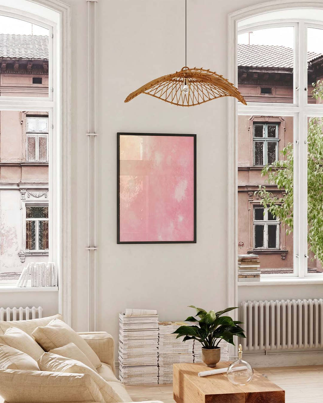 Modernes Farbverlauf Poster Rosa – Blush Texture