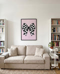 Schleifen Poster mit Karomuster – Bow Checkered