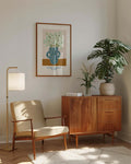 Minimalistisches Pflanzen Poster – Cactus Bloom