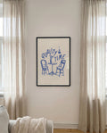 Modernes Typografie Poster Blau – Casual Gathering