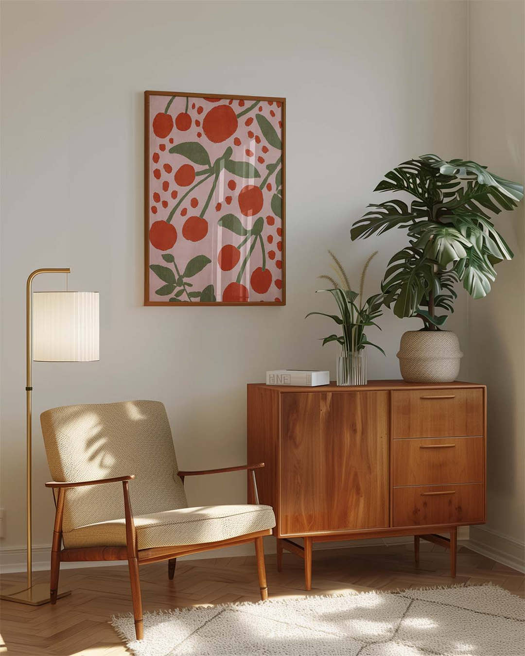 Kirsch Muster Poster modern – Cherry Pattern