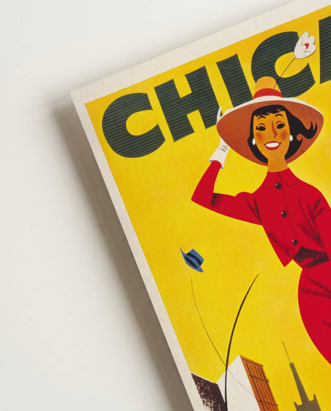 Vintage Chicago USA Poster mit Skyline – Chicago