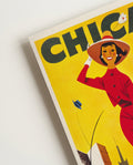 Vintage Chicago USA Poster mit Skyline – Chicago