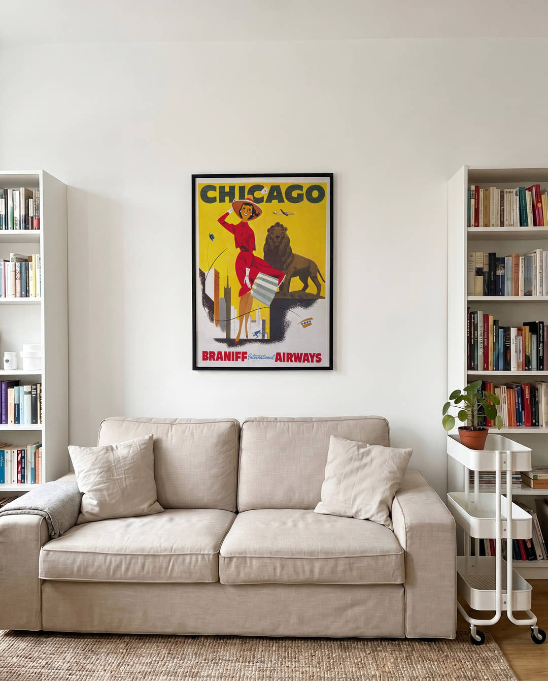 Vintage Chicago USA Poster mit Skyline – Chicago