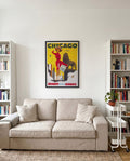 Vintage Chicago USA Poster mit Skyline – Chicago