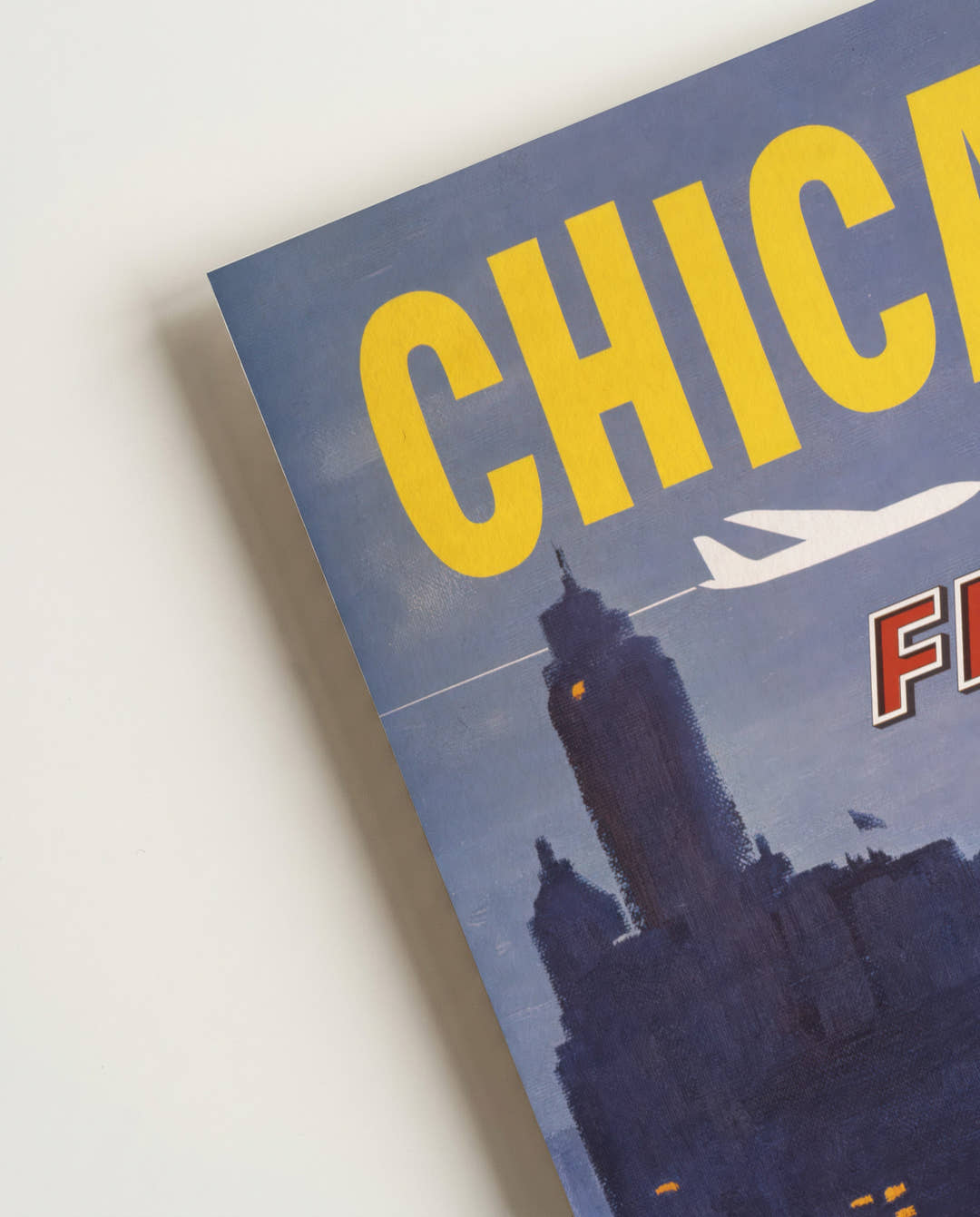 Vintage Chicago Skyline Flugreise Poster – Chicago Fly TWA