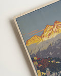 Vintage Schweiz Alpen Poster mit Bergbahn – Chur Arosa