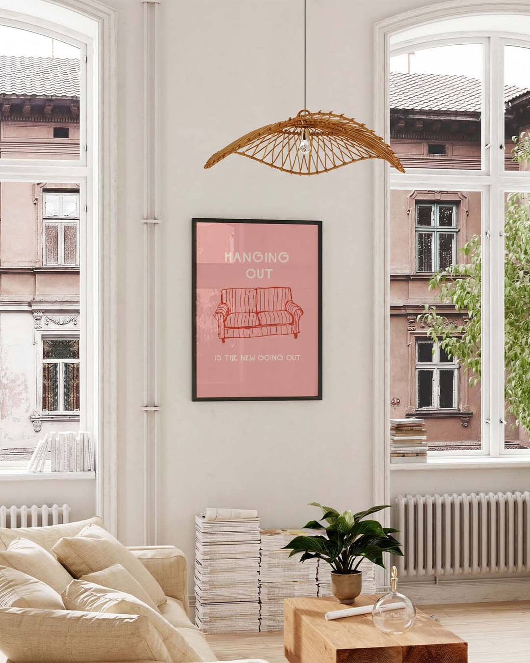 Pastell Wohnzimmer Poster modern – City Escape