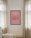 Pastell Wohnzimmer Poster modern – City Escape