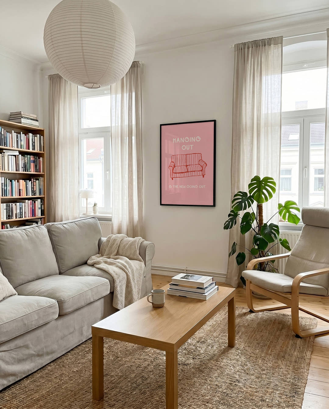 Pastell Wohnzimmer Poster modern – City Escape