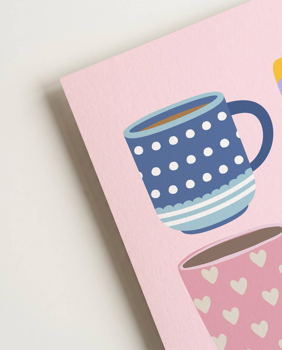 Coffee Mugs Poster – Bunte Kaffeetassen Illustration