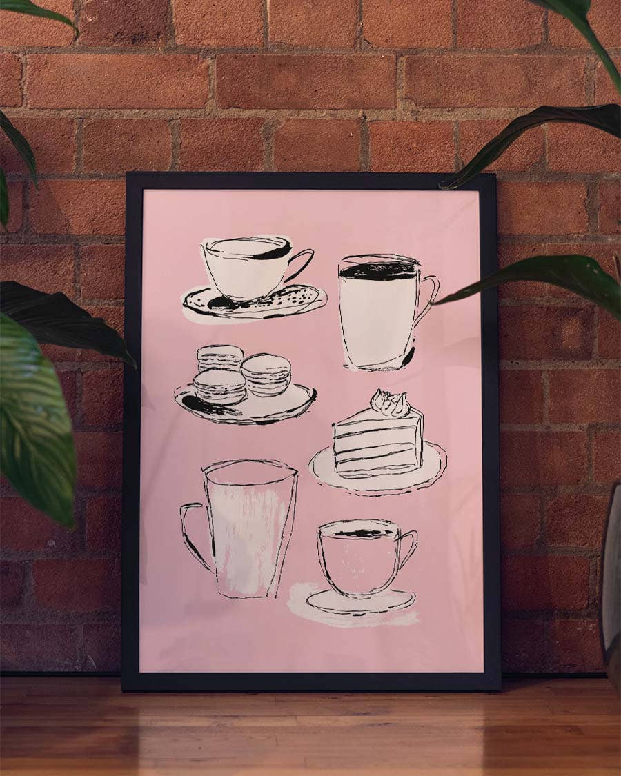 Minimalistisches Kaffee Poster modern – Coffee Time
