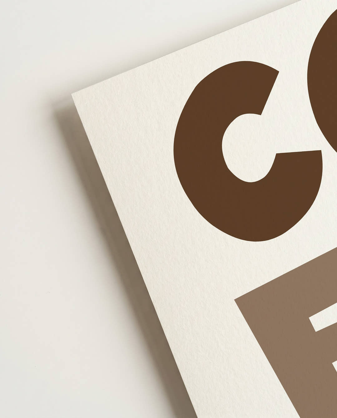 Coffee Typography Poster – Minimalistisches Kaffee Schriftmotiv