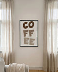 Coffee Typography Poster – Minimalistisches Kaffee Schriftmotiv