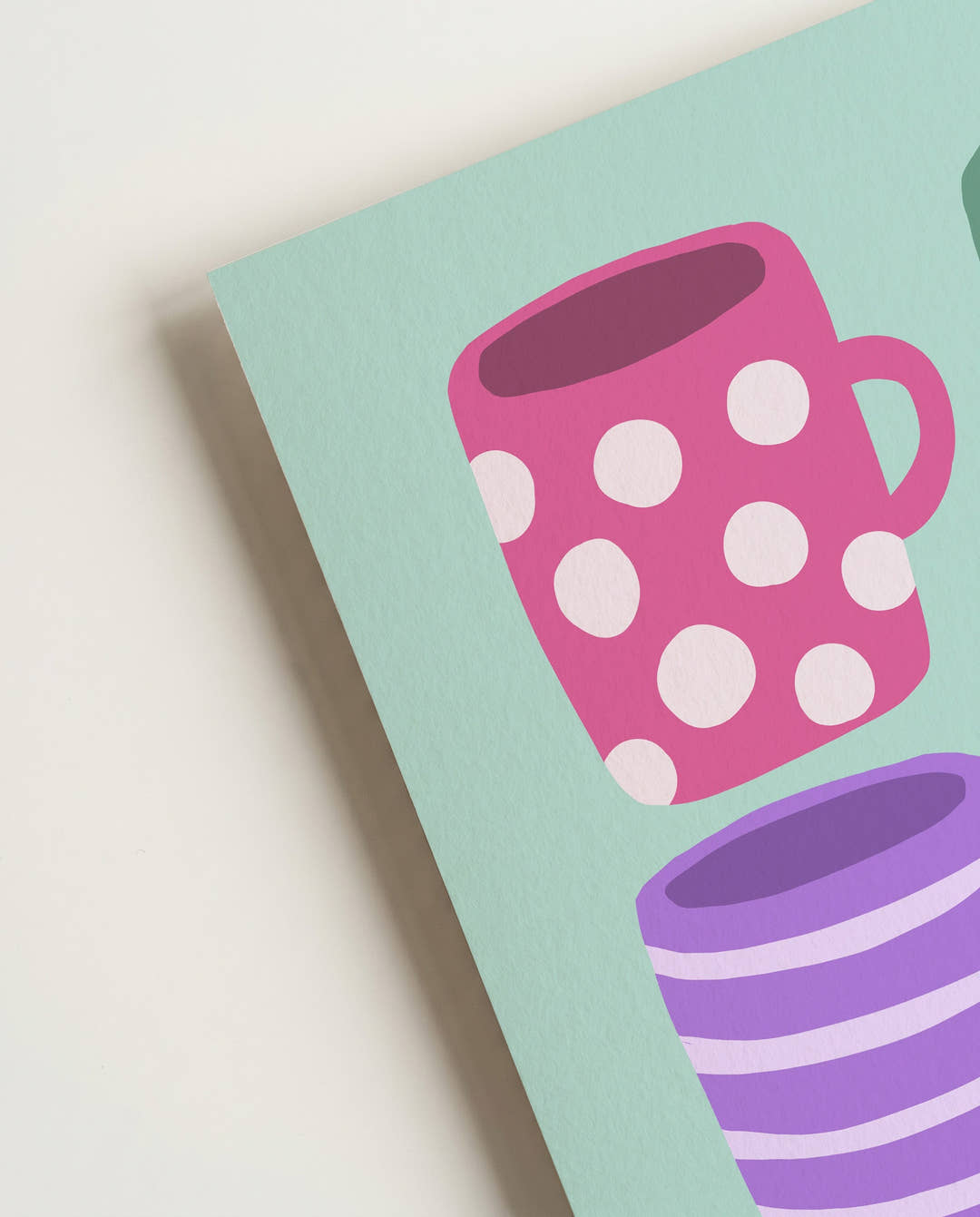 Colorful Coffee Mugs Poster – Bunte Tassen Illustration