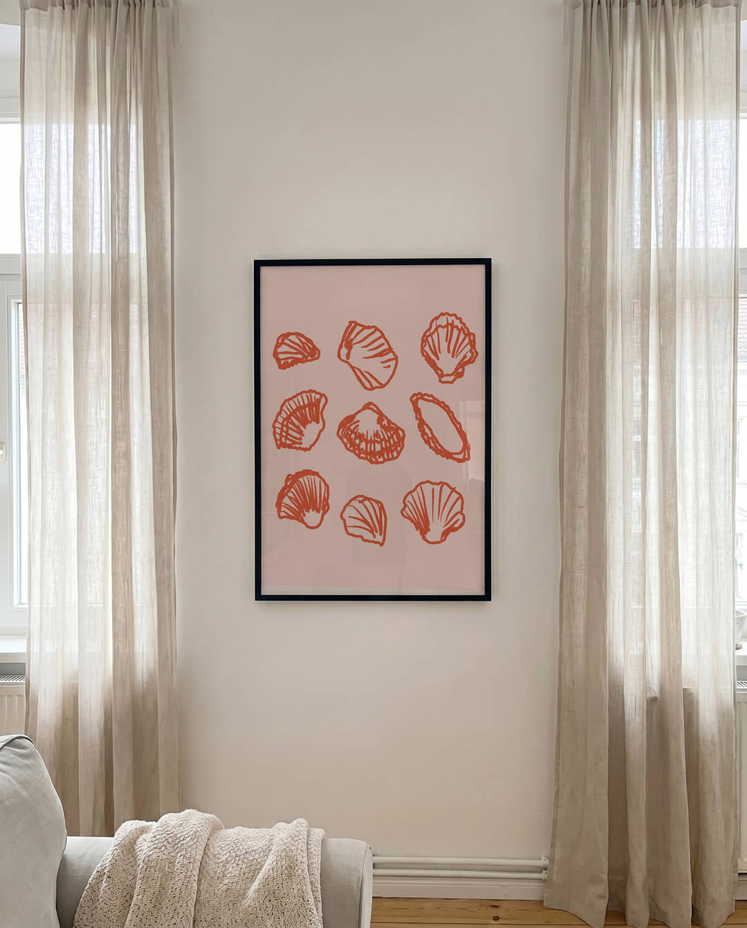 Muschel Muster Poster modern – Coral Pattern