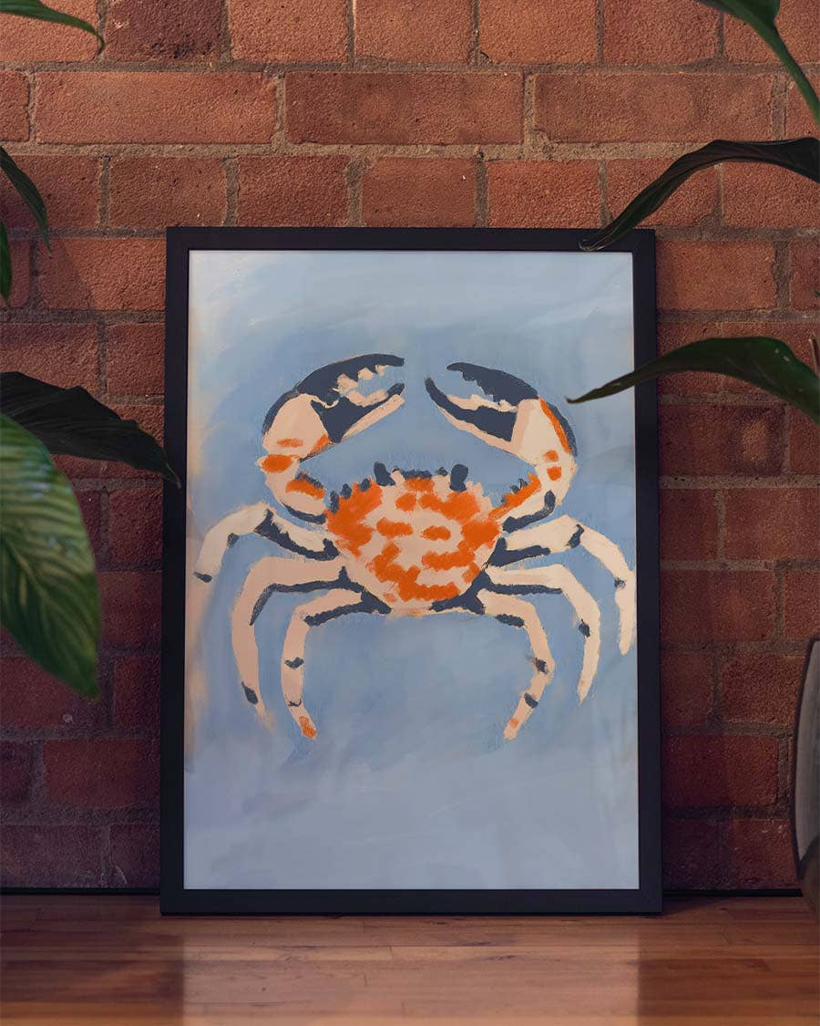 Maritimes Krebs Poster modern – Crab Daydream