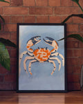 Maritimes Krebs Poster modern – Crab Daydream