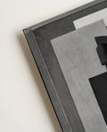 Geometrisches Schwarz Weiß Poster – Dark Symmetry