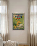 Vintage Oster Poster mit Entenküken am Teich – Easter Country Ducklings
