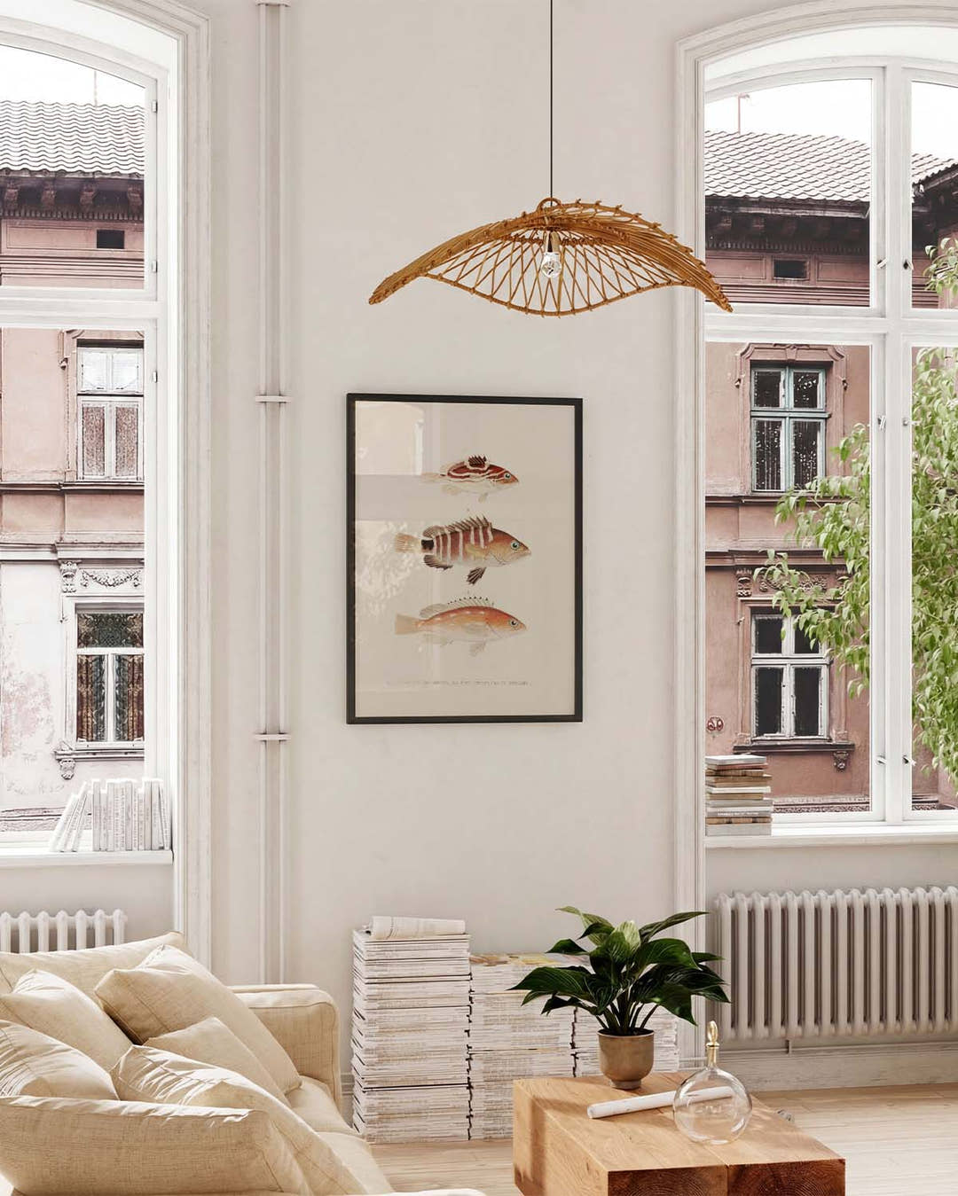 Minimalistisches Fisch Poster – Fish Notes