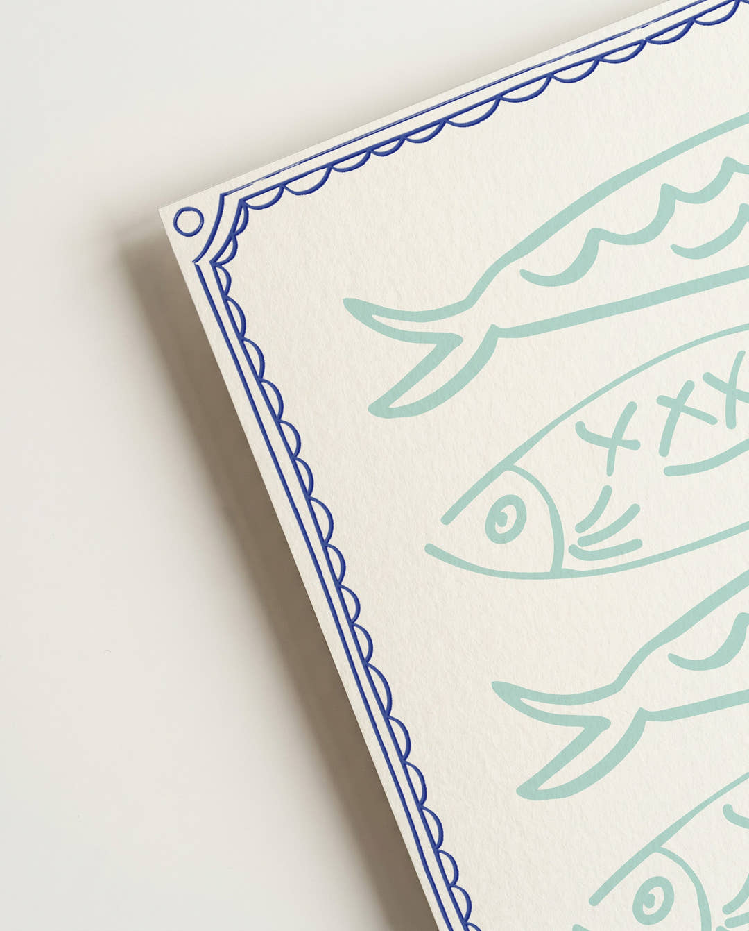 Maritimes Küchenposter – Fish Pattern