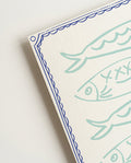 Maritimes Küchenposter – Fish Pattern