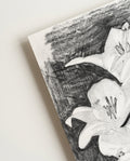 Kontrastreiches Blumenposter Schwarz Weiß – Floral Contrast