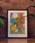 Buntes Blumen Poster modern – Floral Scene