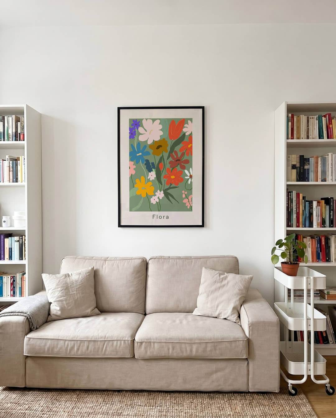 Buntes Blumen Poster modern – Floral Scene