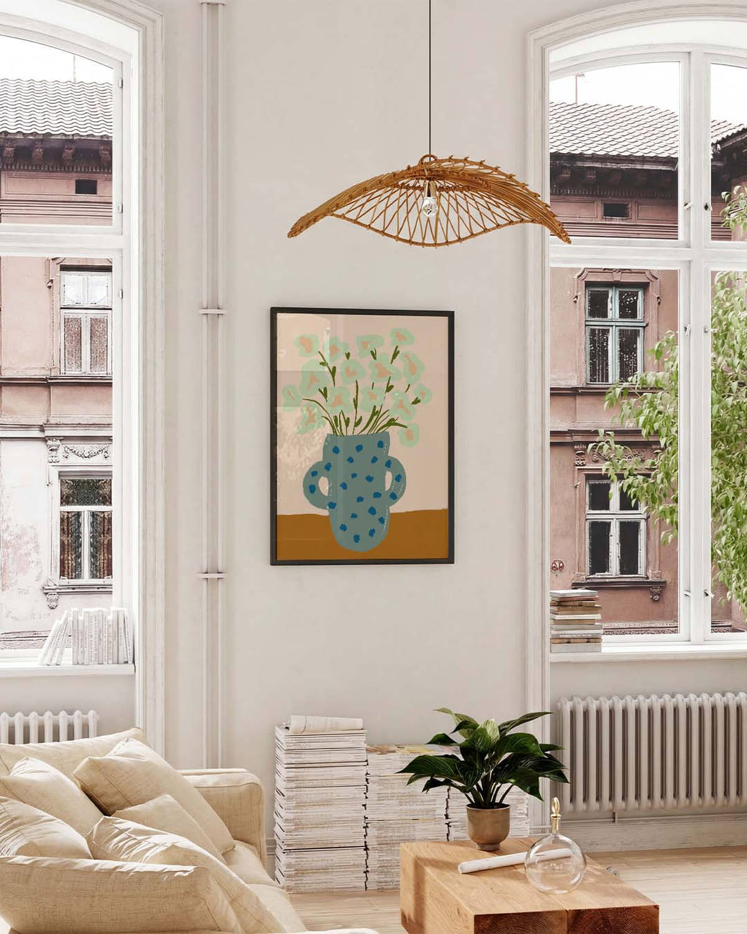 Minimalistisches Pflanzen Poster – Flower Pot