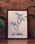 Modernes Obst Poster Illustration – Fresh Fruits