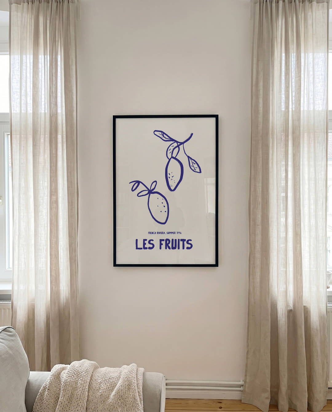 Modernes Obst Poster Illustration – Fresh Fruits