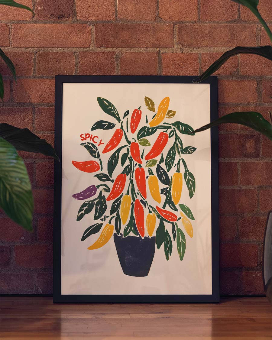 Buntes Pflanzen Poster modern – Fresh Harvest