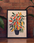 Buntes Pflanzen Poster modern – Fresh Harvest