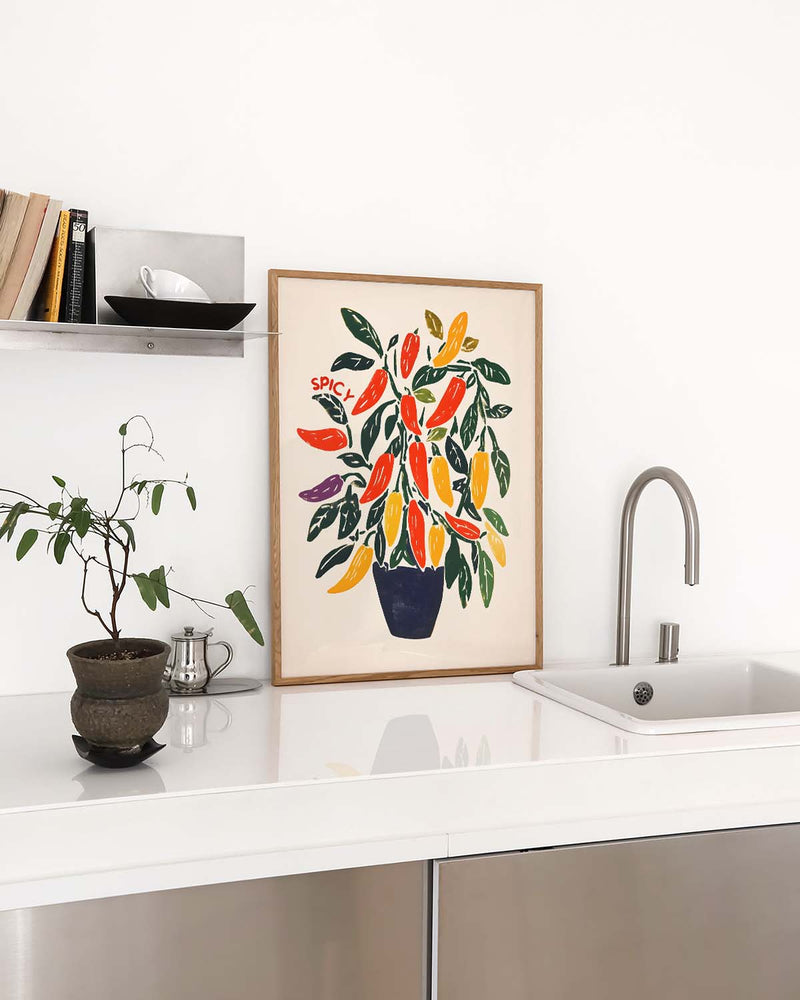 Buntes Pflanzen Poster modern – Fresh Harvest