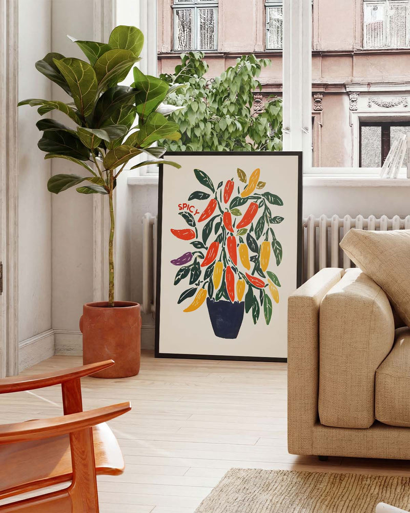 Buntes Pflanzen Poster modern – Fresh Harvest